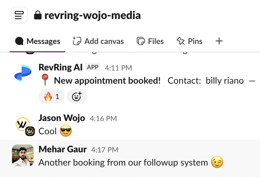 Wojo Media Slack screenshot